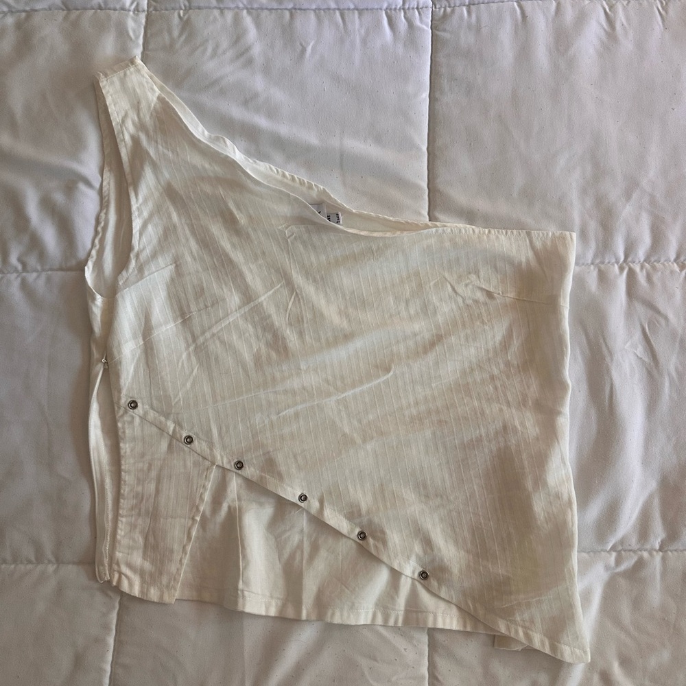 Princess Polly Cream Top with Button Accents